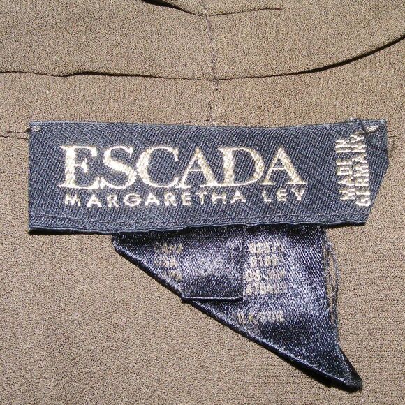 Escada Blouse, 38, Brown Double Breasted, textured Buttons, Long sleeve - Picture 9 of 13